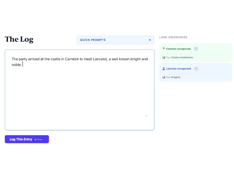 screenshot of the log and object recognition