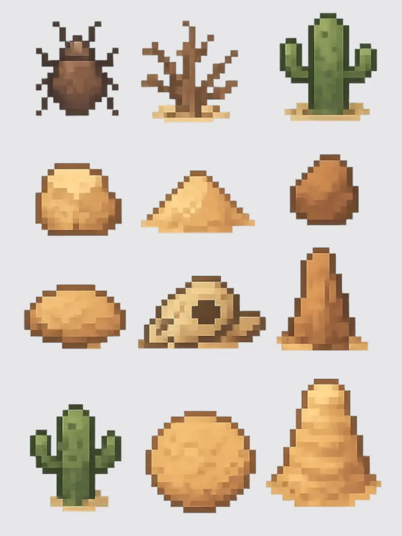Example doodad output desert tokens